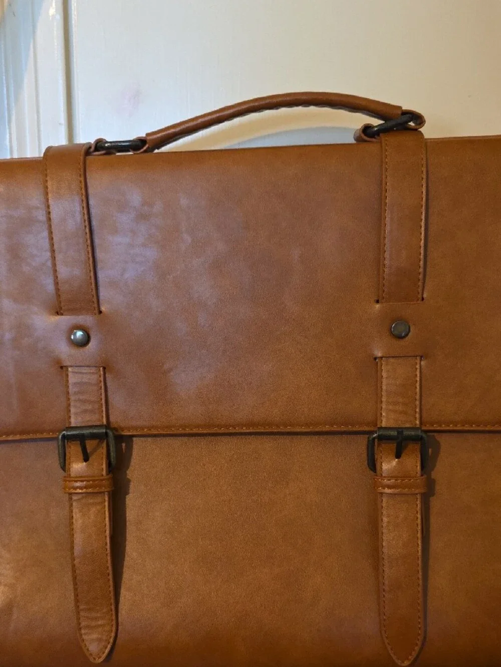 Tan LeatherLaptop  Briefcase Bag